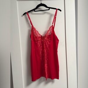 La Perla Red Silk and Lace Camisole